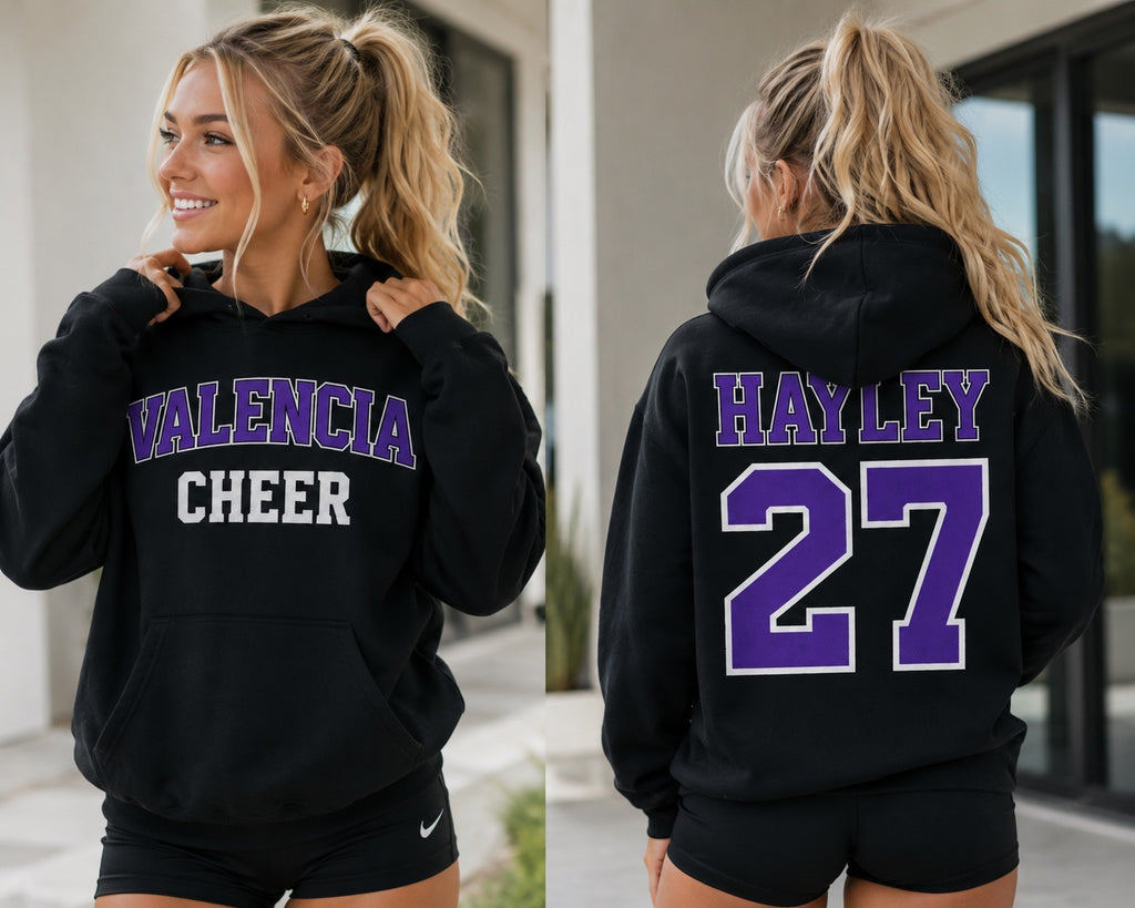 Valencia Cheer Personalized Hoodie