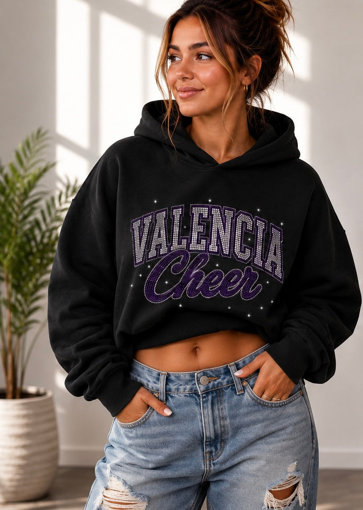 Valencia Cheer Rhinestone Hoodie