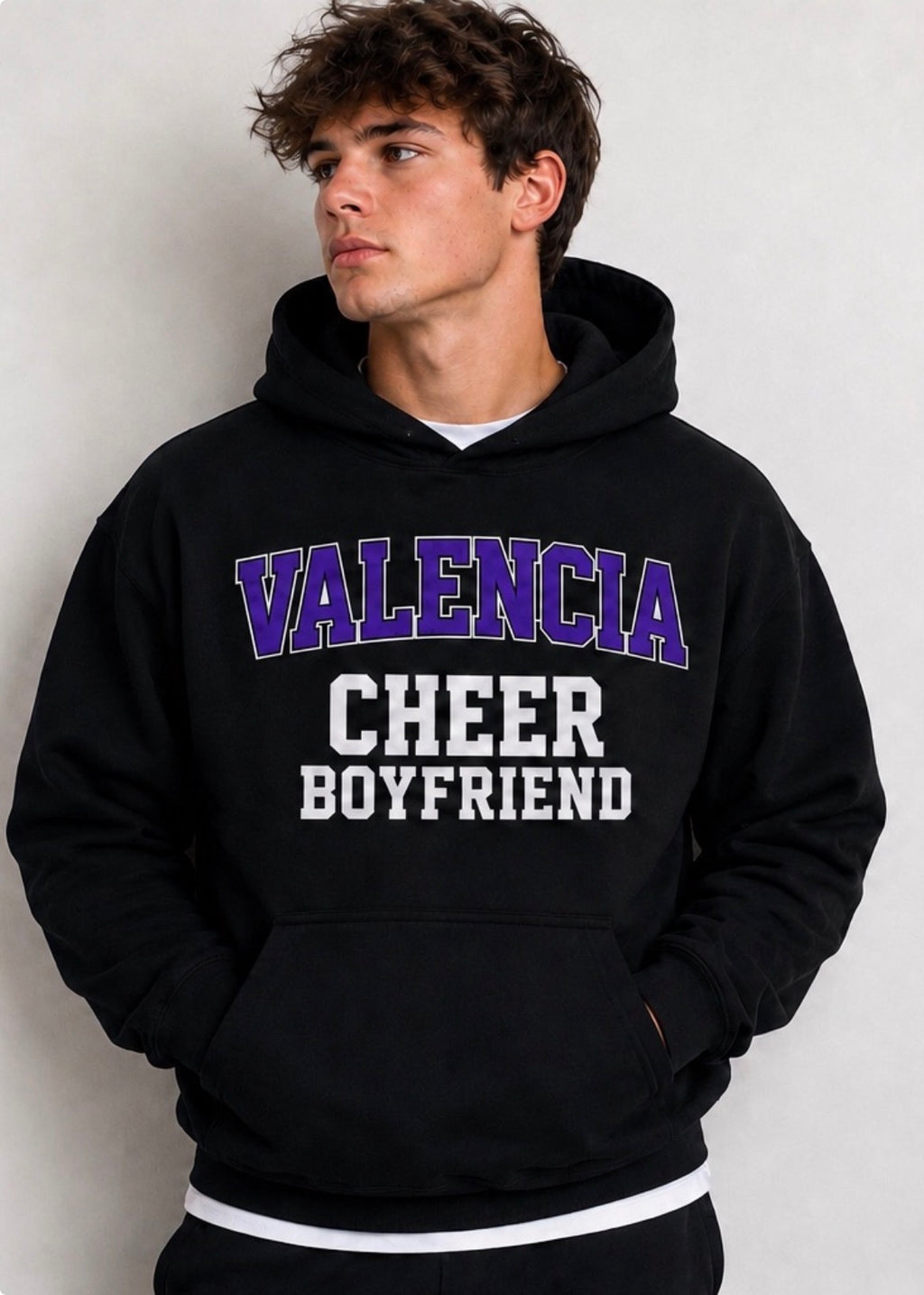 Valencia Cheer Personalized Hoodie (Cheer Boyfriend)