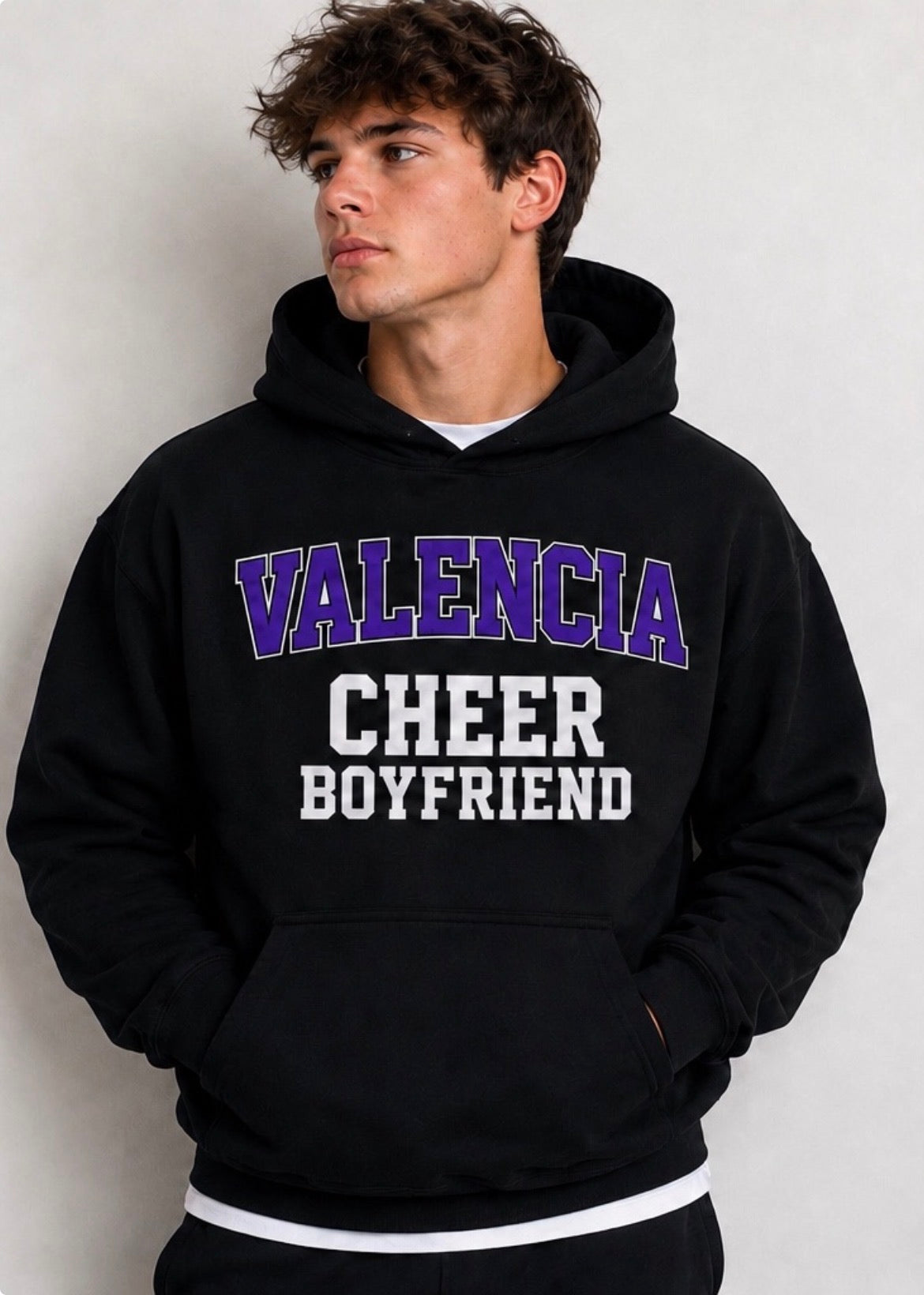 Valencia Cheer Personalized Hoodie (Cheer Boyfriend)