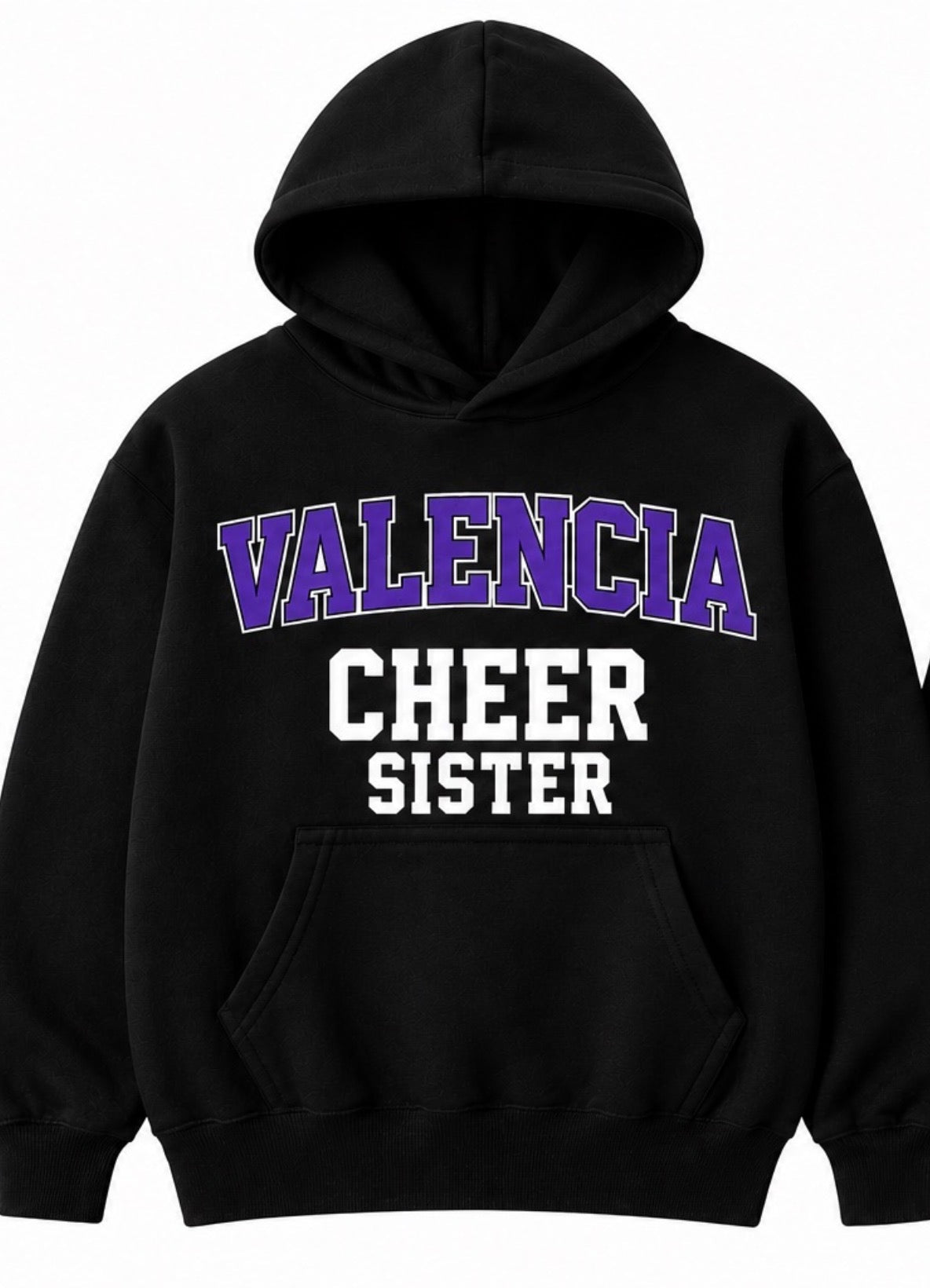Valencia Cheer Personalized Hoodie (Cheer Sister)