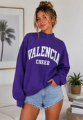 Valencia Cheer Purple Mock Neck