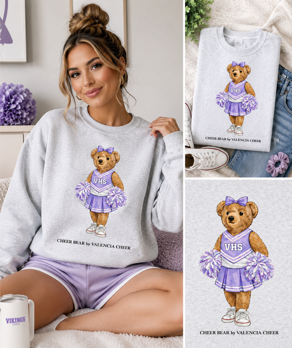 Cheer Bear by Valencia Cheer Crew Neck