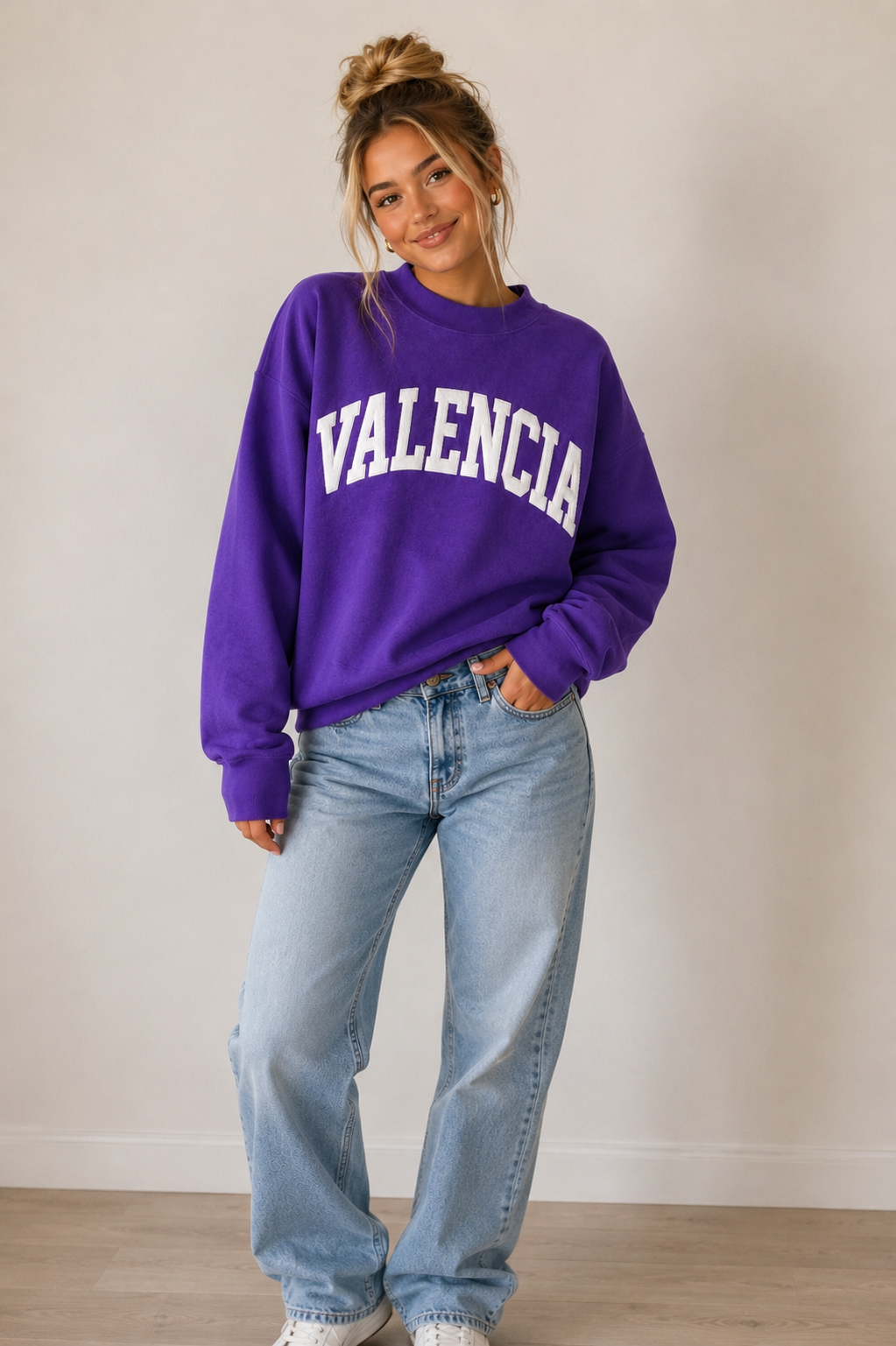 Valencia Purple Mock Neck