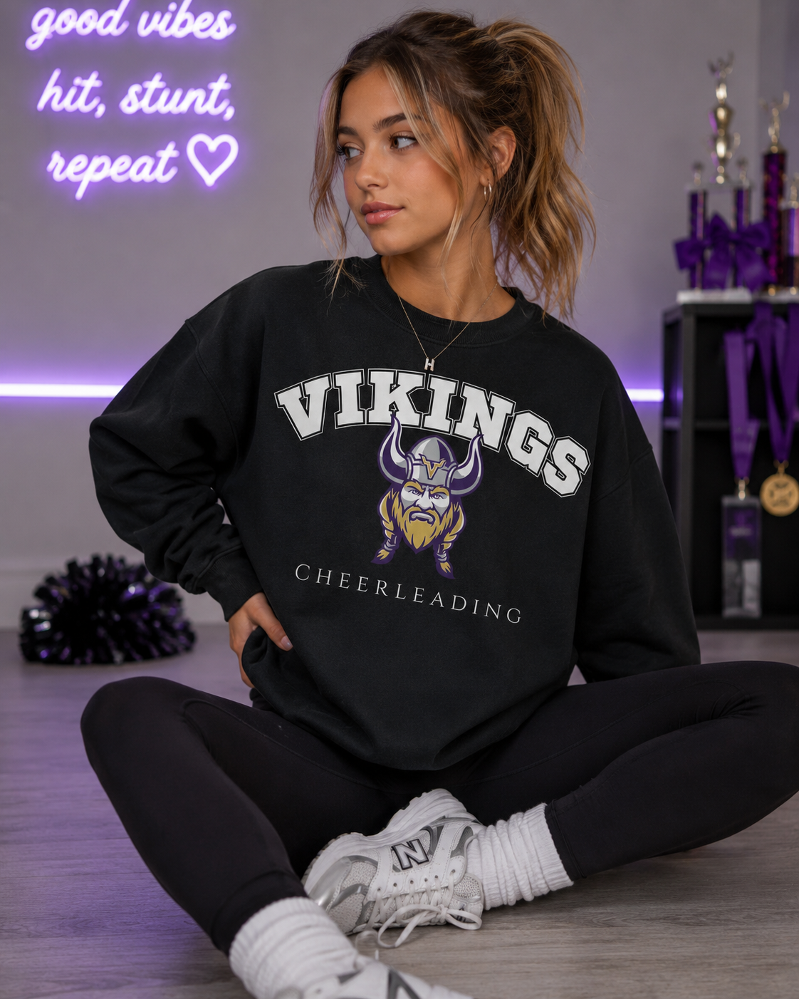 Vikings Cheerleading  Crew Neck (Unisex)