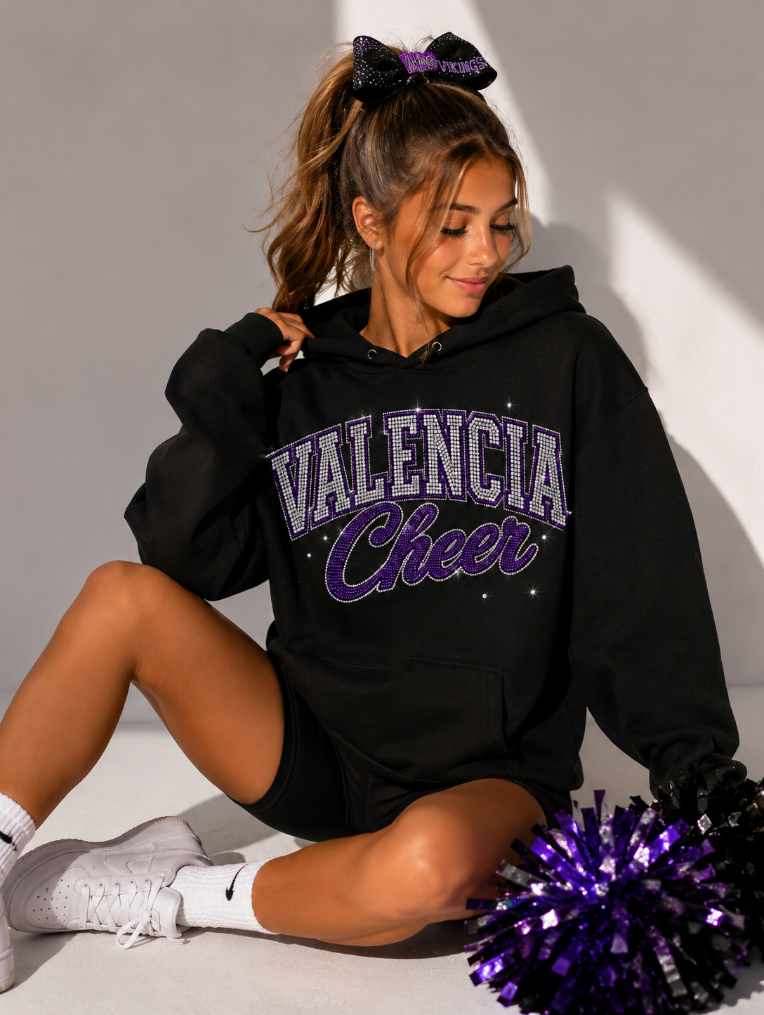 Valencia Cheer Rhinestone Hoodie