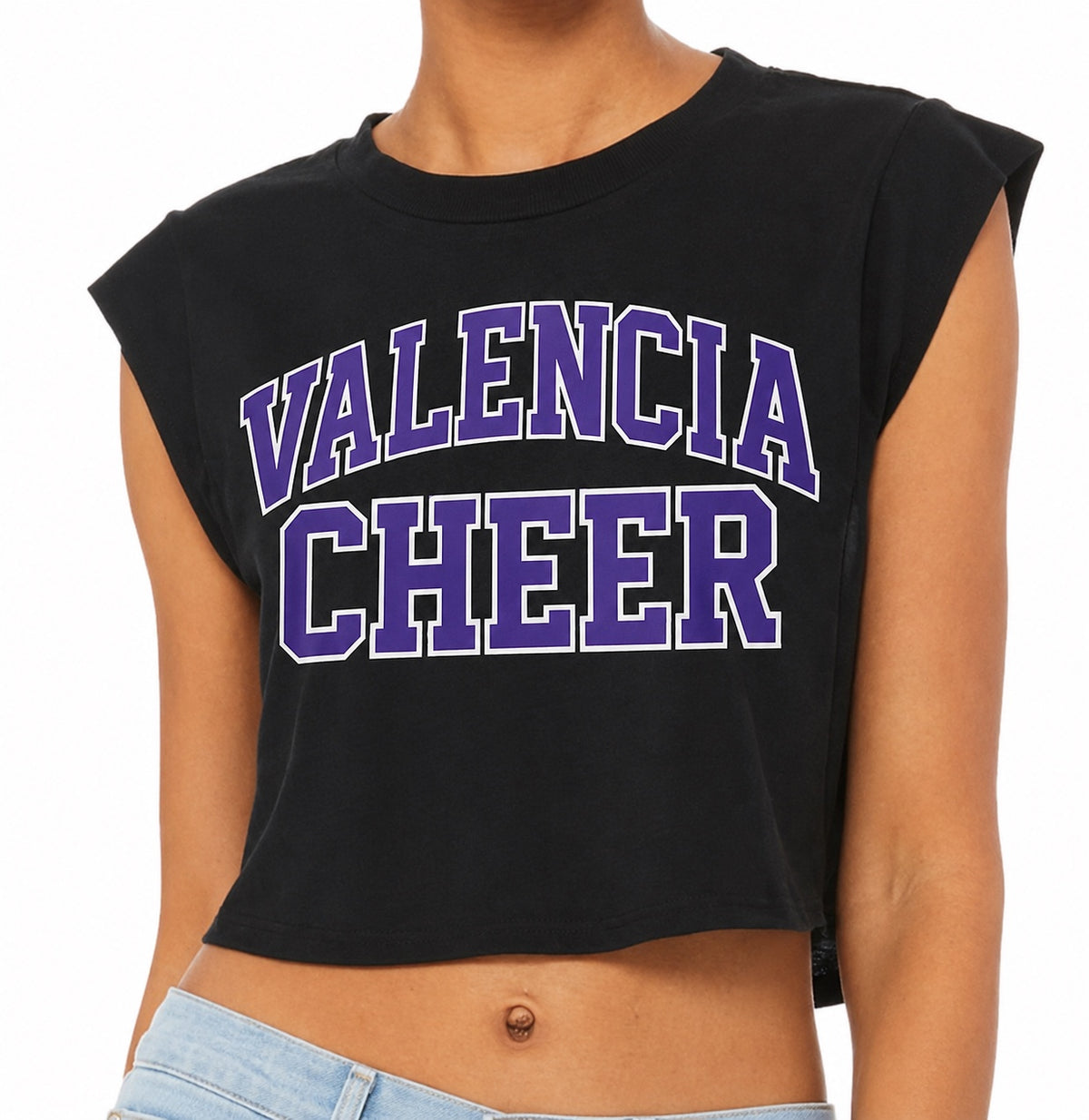 Valencia Cheer Cropped Muscle Tank