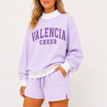 Purple Striped Shorts