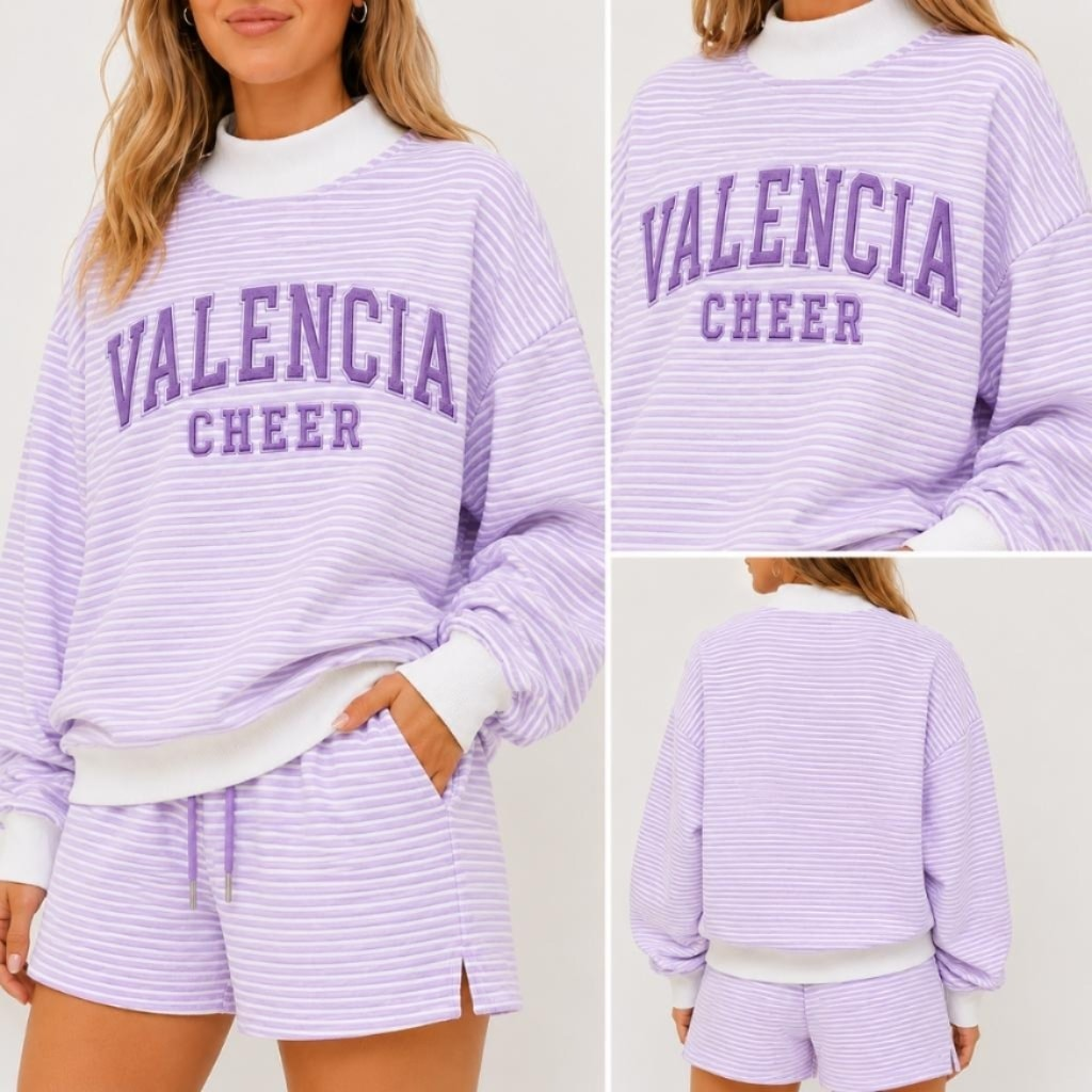 Purple Striped Shorts